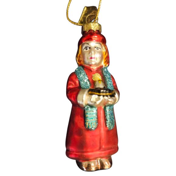 Christopher Radko Caroler Boy Ornament 3" Handcrafted Glass Holiday Decor - Picture 1 of 6